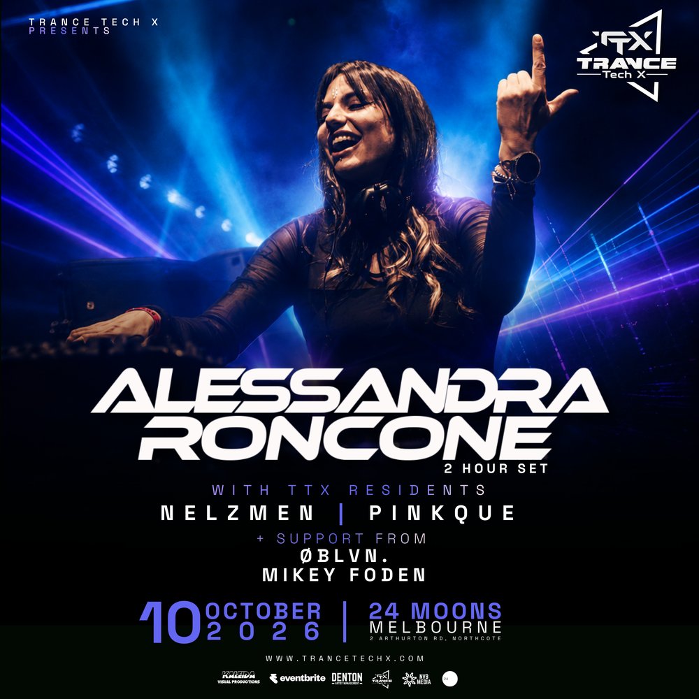 Trance Tech X presents Alessandra Roncone poster